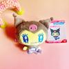 Cartoon Tamagotchi Mametchi Plush Toy Keychain Kitty Melody Kuromi Kawaii Bag Charm Stuffed Doll Accessory Decoration Kids Gifts