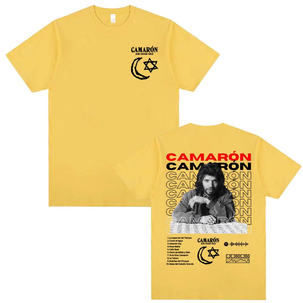 Camisetas Gráficas de Álbum Rock Camaron De La Isla para Hombre y Mujer Moda Hip Hop Punk Street Camisetas de Algodón de Manga Corta de Verano