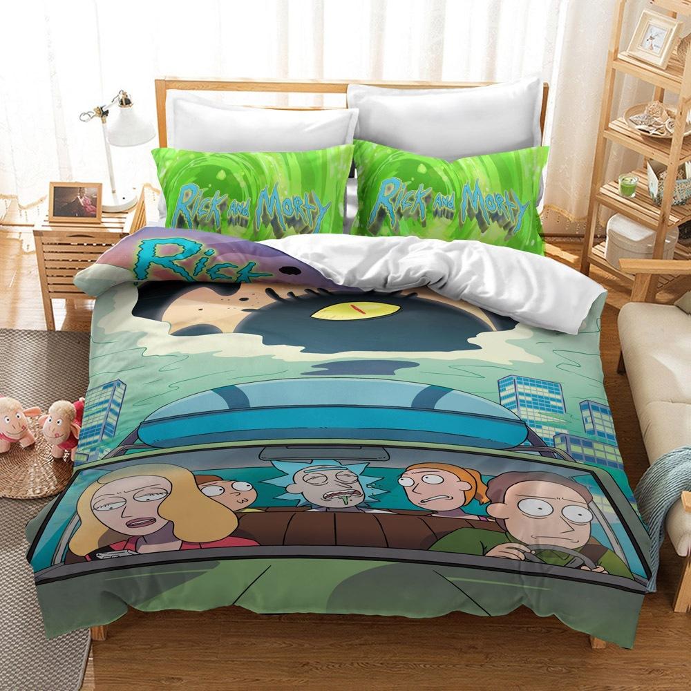 Bedding Kit Rick Morty Ii Series Size Three-Piece Quilt Cover