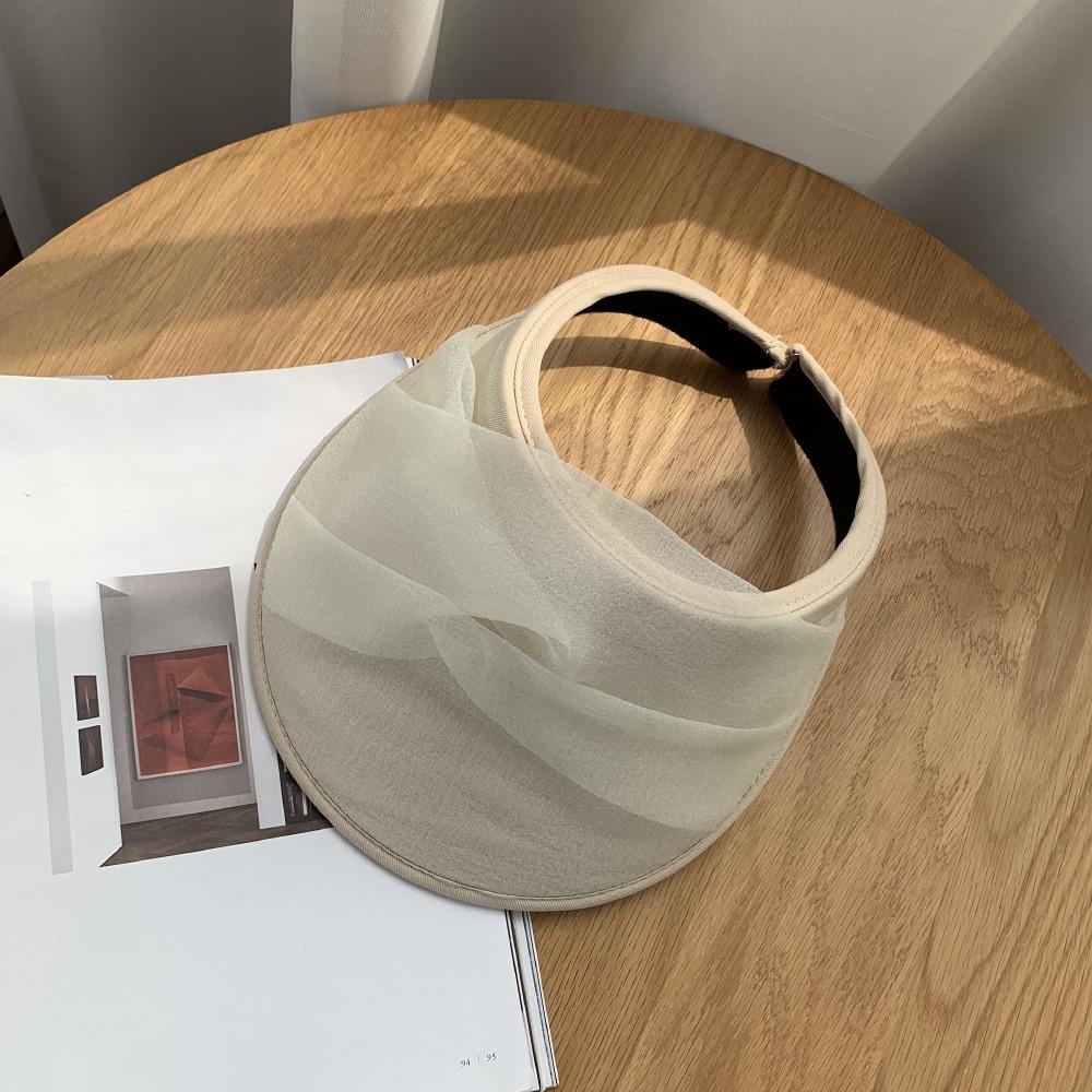 

Summer Empty Top Women s Sun Hat Breathable Sunscreen UV Protection Hat Anti UV Folding Design Foldable Hat Summer Vacation бежевый