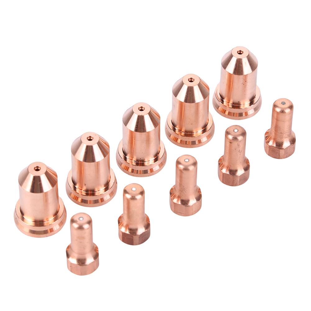 5 Sets Plasma Cutting Torch Consumables Caliber 1.0/1.3mm Electrode 52558 for PT80 PTM80 Plasma Cutting Torch