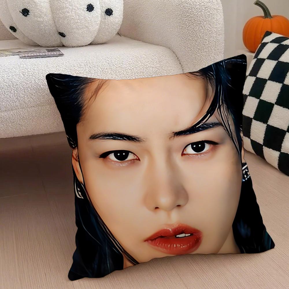 Actor Seductive LLim Jiyeon Cushion Cover Throw Pillow Cover Hidden Button Durable Polyester Chair Cushion