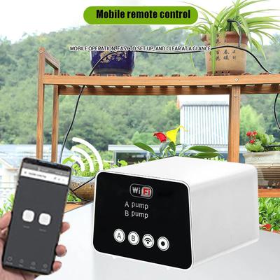 WiFi Smart Double Pump Irrigation Controller Plant Automatic Adjustable Valve Drip System Kit Mobile Phone Watering Timer Device