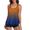 Women Two Piece Flowy  Swimsuits  Bathing Tank Tops With Shorts Athletic Swimwear