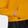 adidas Solid Color Logo Print Hoodie Long Sleeve Sweatshirt Women Tops Yellow HT8846