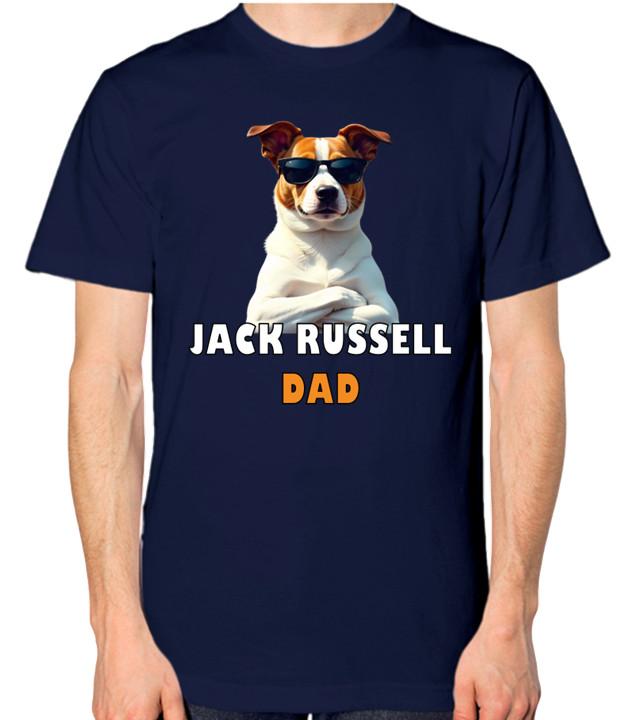 Jack Russell Dad T-Shirt Dog Tee Top S разноцветный
