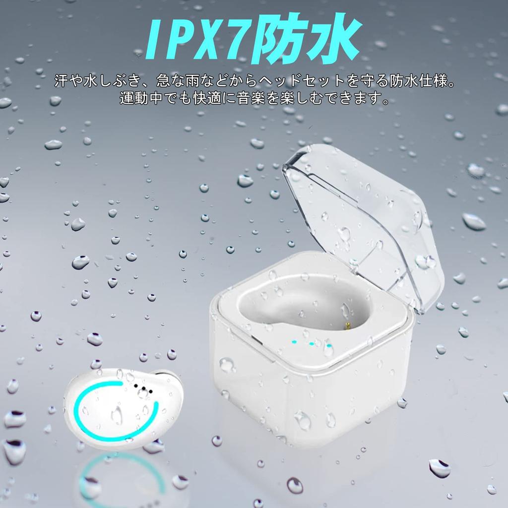 Bluetooth Single Wireless Sound Bluetooth Automatic 500mAh Charging Case Compatible with Headset, Ear, Earbuds, Hi-Fi Enhancement, Built-in Mic, V5.0,