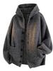Men's Hooded Knit Cardigan - Heavyweight, Loose, Casual Style for Autumn/Winter