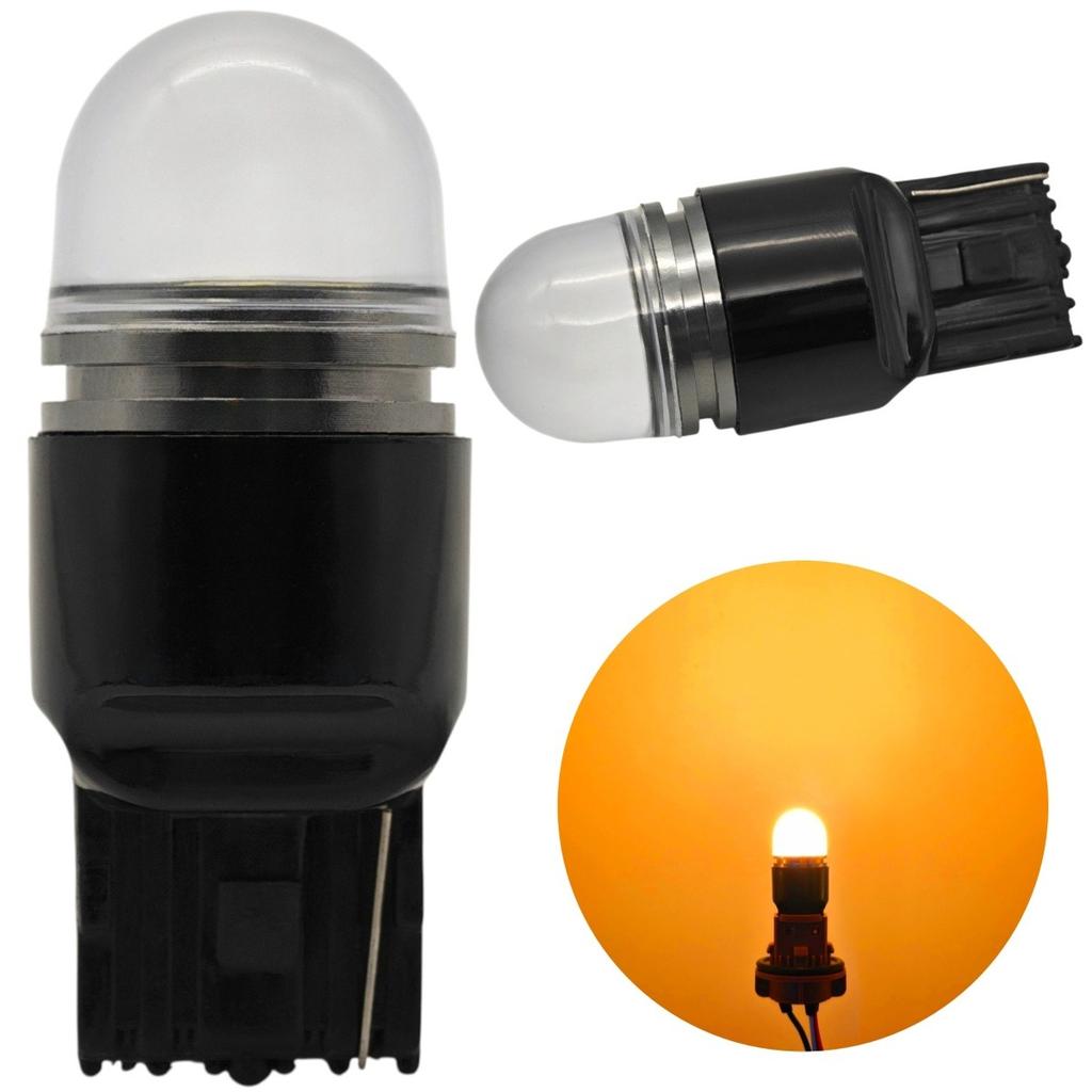 2 Pcs W21W LED Bulb 7440 12V CANBUS 900lm Orange Off- Road
