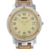 Clipper Combination Watches CL6.720 whiteDial Stainless Steel/Plated Gold Quartz Analog Display Mens Used