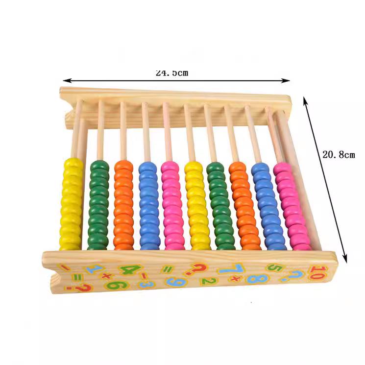 Colorful MY04 Wooden Abacus Toy for Baby and Toddler Early Education: Multifunctional Learning Toy