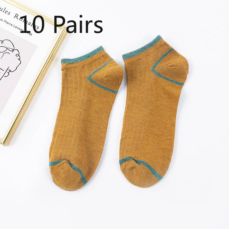 

10 пар мужских весенне-осенних ретро повседневных дымчатых носков-невидимок с неглубоким вырезом 10 Pairs