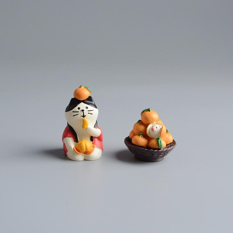 6PCS Resin Handicrafts Ornaments Home Desktop Car Interior Decorations Mini Micro Landscape Arrangements Desk Decoration