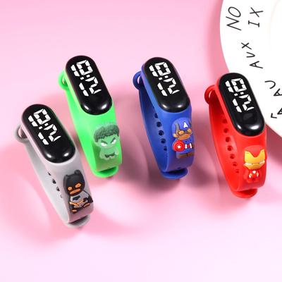 Reloj Electrónico Impermeable de Moda para Estudiantes, Muñeco de Dibujos Animados LED de Superman