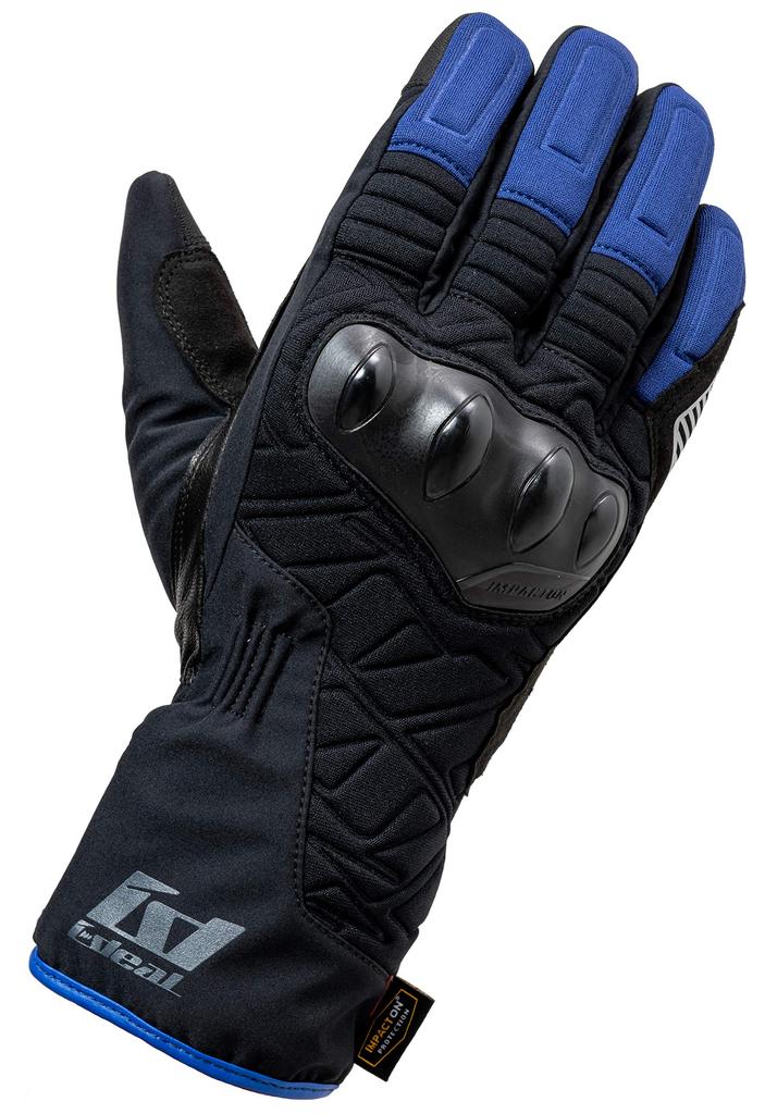 Yamashiro IDEAL Motorcycle Winter Long Gloves Size ID-108 GEO, Navy, L, ID108NV/L
