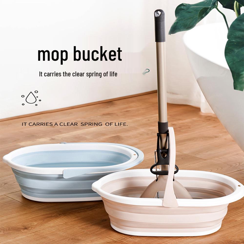 Portable Large Rectangular Folding Car Wash & Storage Mop Bucket - Thickened Handheld Plastic