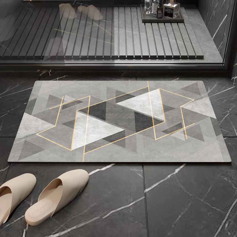Bathroom Simple Household Non-slip Absorbent Dirt-resistant Diatom Mud Floor Mat Toilet Floor Mat