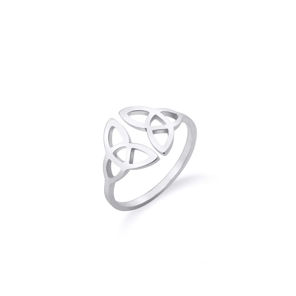 Celtic Knot Open Ring Vintage Unisex Jewelry Trendy Adjustable Band Christmas Gift