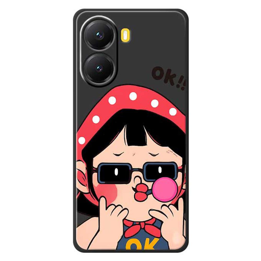 For Xiaomi Redmi Turbo 4 5G/Poco X7 Pro 5G Case Cute Kid Pattern Printing Straight Edge TPU Phone Back Cover