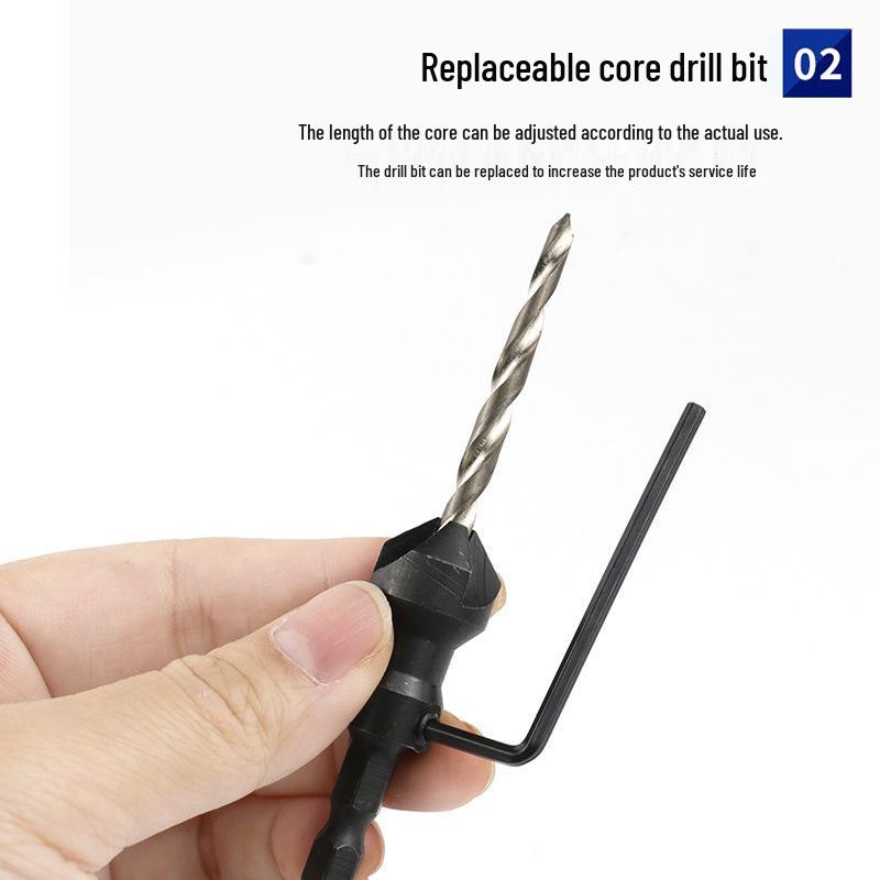 Hexagonal and Tapered Countersink Drill Bits for Woodworking