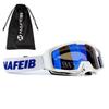 NAFEIB Motocross Goggles with Storage Bag Anti-UV Windproof Dustproof Dirt Bike ATV Off-Road Racing Goggles for Men Women
