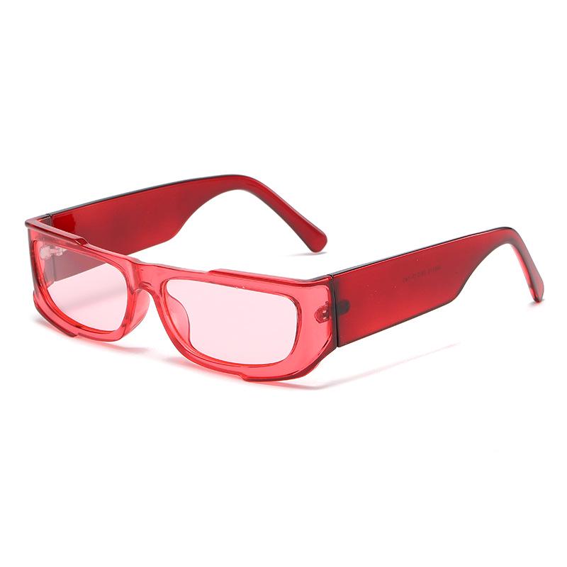 Trendy Small Frame Color Block Sunglasses - Fashionable Punk Style for Internet Celebrities