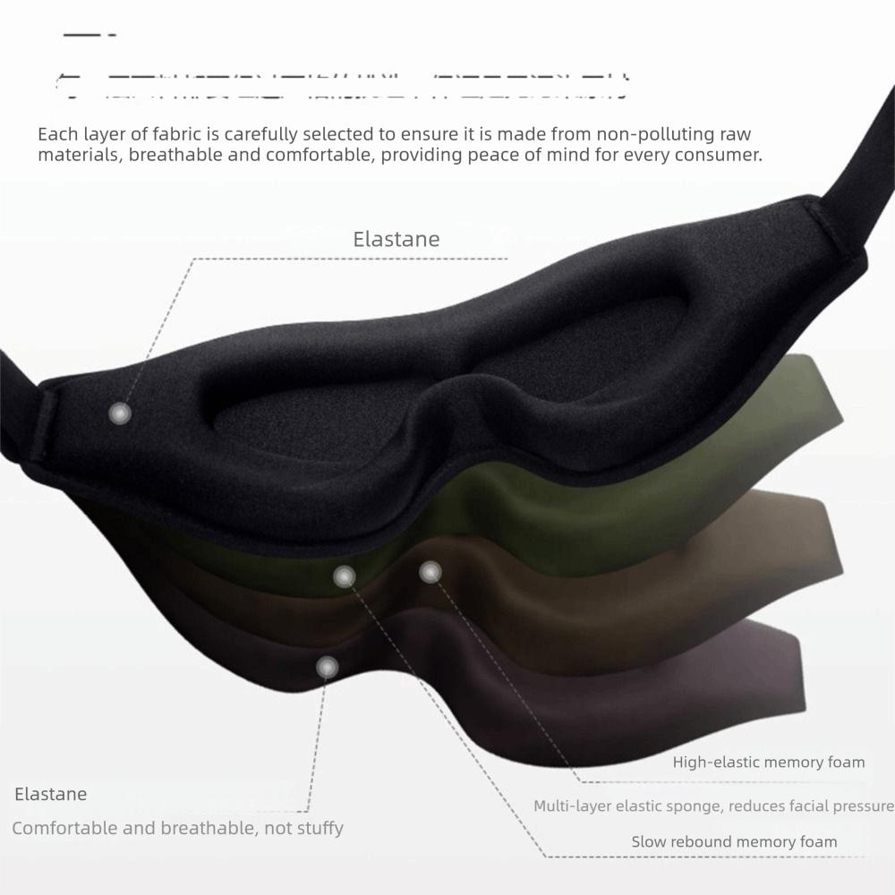 Light Blocking 3D Sleep Mask Soft Sleeping Blindfold Portable Blackout Eye Shade  Household