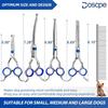 6 In 1 Professional Dog Grooming Scissors Set Pet Hair Cutting Shears Kit, Stainless Steel with Safe Rounded Tips for Dog Cat Other Animals, Right