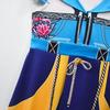 Kids Girls Anime Cartoon POP Singer Super Star Rumi Mira Zoey Printed Pleat Ruffle Dress Bag Set Halloween Cosplay Costumes