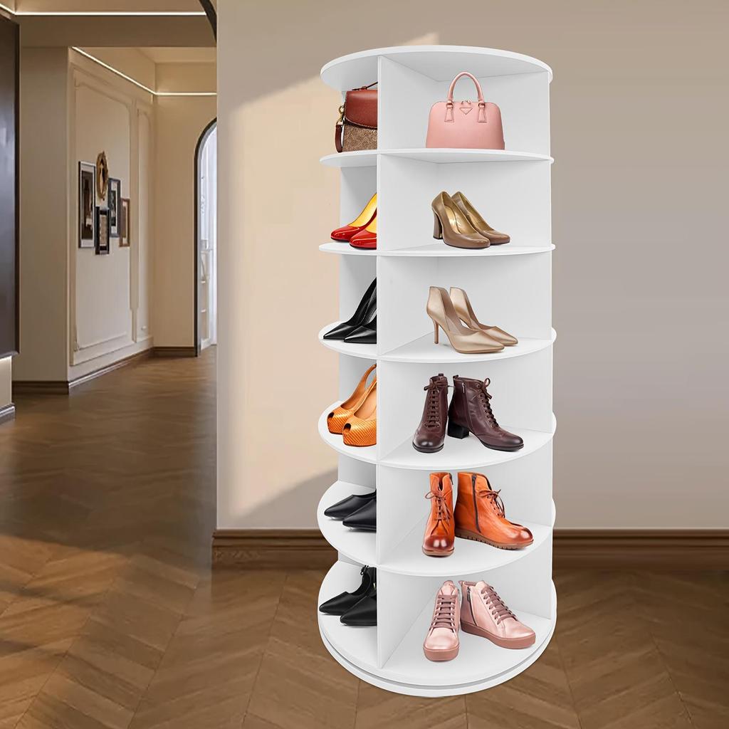 360° Rotating Multi-layer Shoe Rack & Storage Cabinet