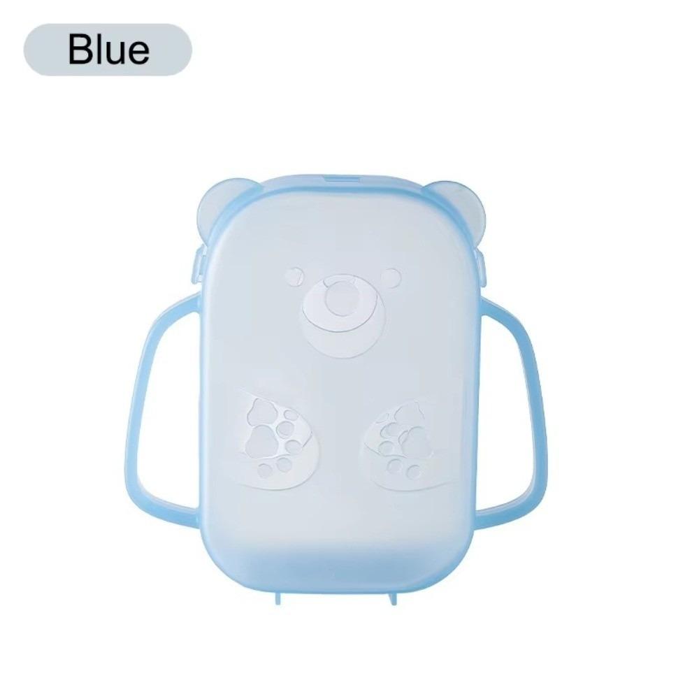 Bear Shaped Squeeze Pouch Holder Anti-Squeeze With Handles Toddler Feeding Holder Spill Proof Snack Squeezer Toddler Feeding синий