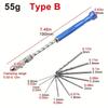 Blue Extended Semi-automatic 0.5-3mm Hand Twist Drill Amber Plastic Circuit Board Drilling Tool Twist Drill Set