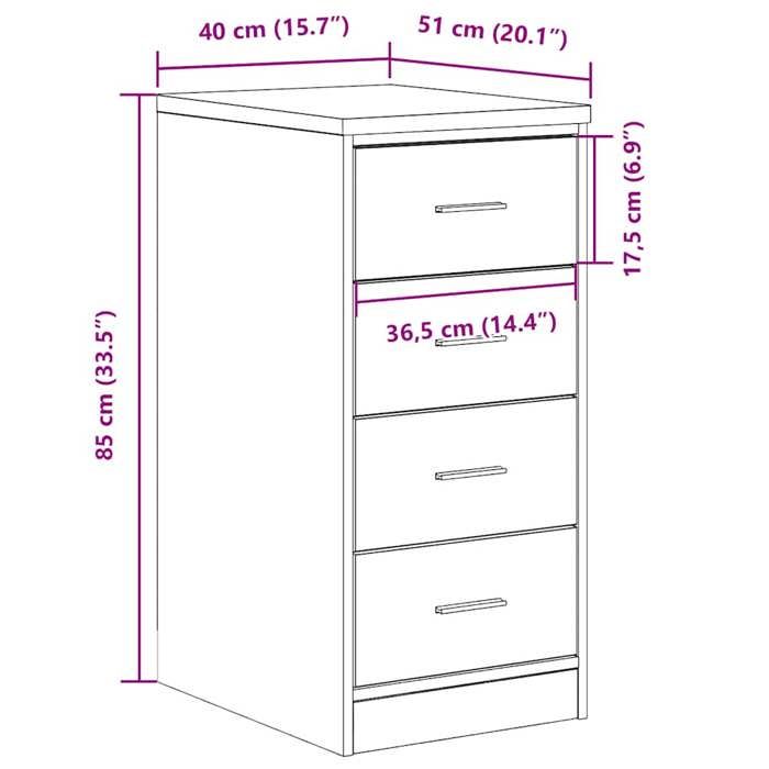 VidaXL Armoire de rangement de garage chêne sonoma 40x51x85cm bois pin, armoire, armoire à outils, armoire basse, armoire de 860591