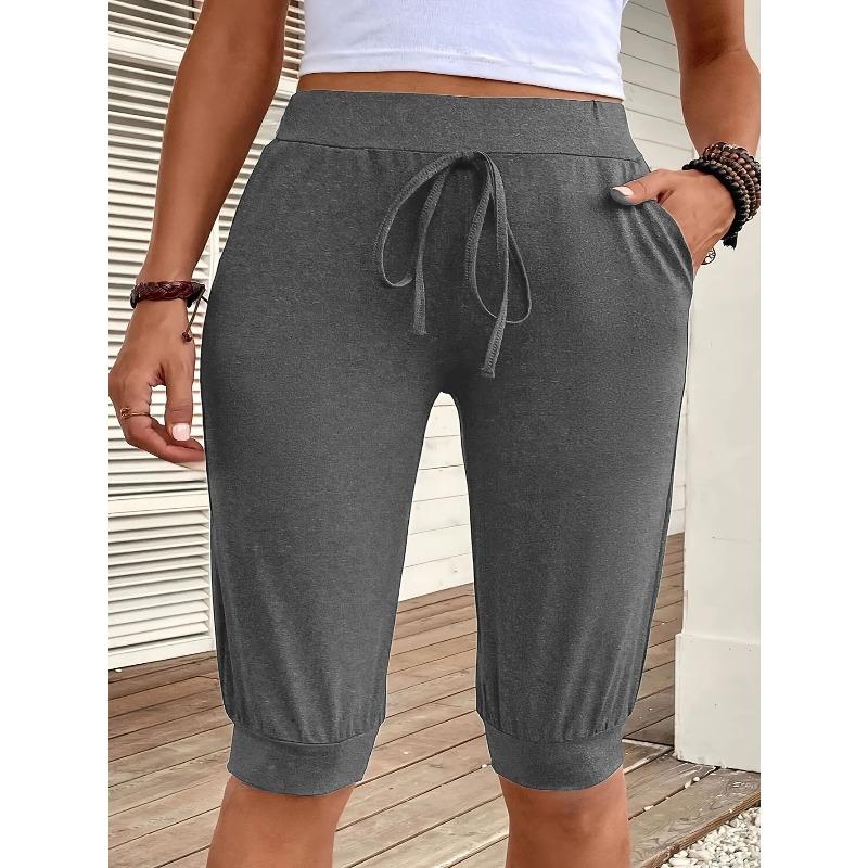

JPNTKY Women s Fashion Casual Solid Color Print Pants & Capris Unique design XXL сірий колір