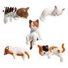 Mini Cat Figurine Miniature Cute Cartoon Kittens Ornament for Kitty Desktop Set Computer Monitor Car Dashboard Home Office Desk Decor Lover