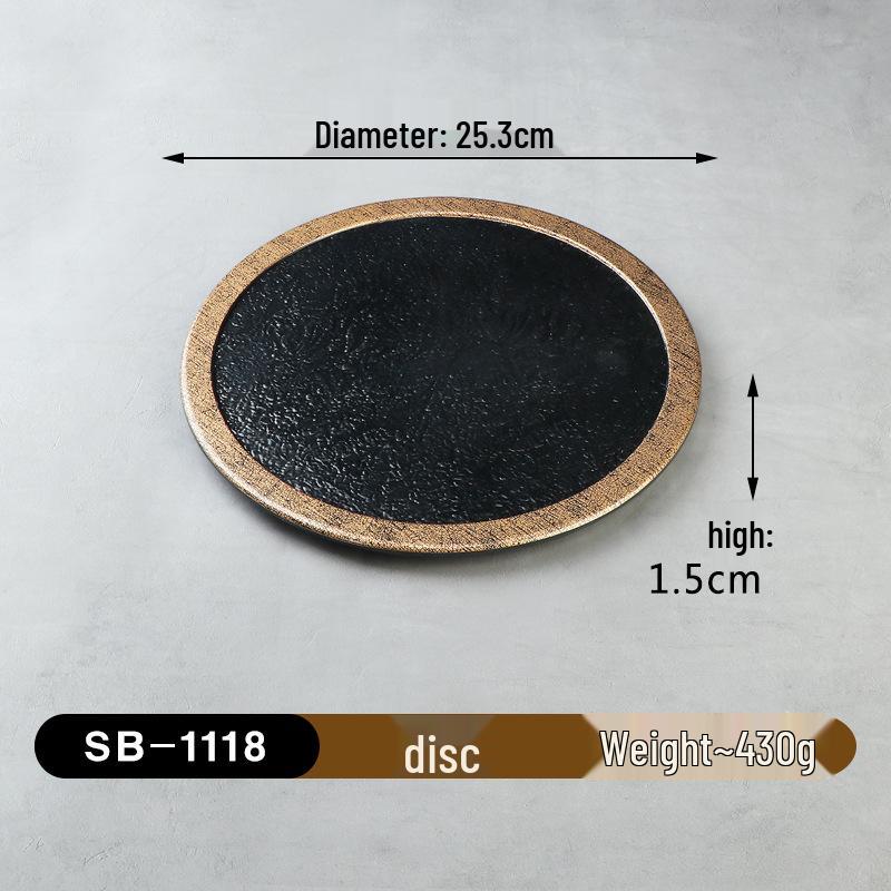 Melamine Imitation Porcelain Hot Pot & BBQ Plate with Handle