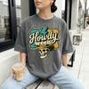 Howdy Ween Skull Cowboy T-shirt, Retro Western Halloween Tee, Cowgirl Trick or Treat Top, Fall Weekend Vibes Outfit, Spooky Season Shirt