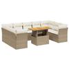 VidaXL Garden Lounge Set with Cushions 10 Pcs, Patio Sofas, Patio Furniture Set, Outdoor Furniture, Beige 3270995
