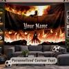 Wall Hanging Tapestry Custom NameAttack on Titan Pattern Personalized Printed Fabric Wall Decor