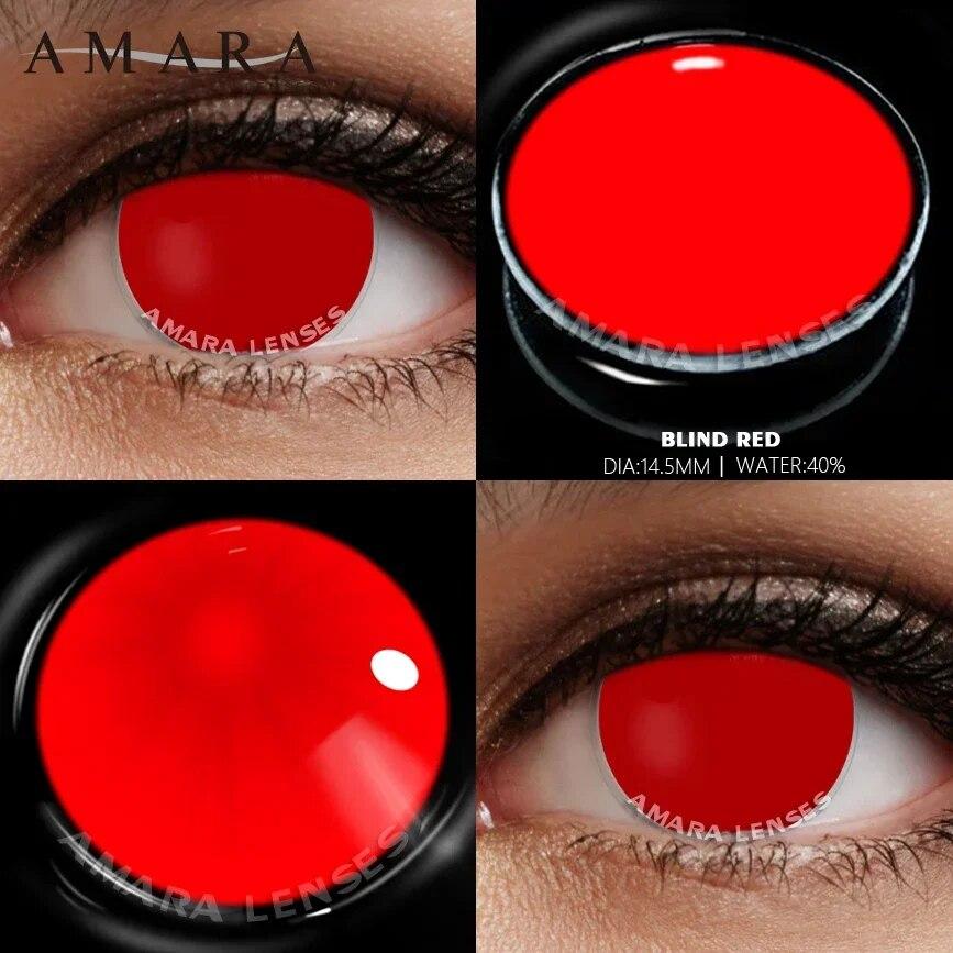 AMARA Cosplay Farbkontaktlinsen für Augen, Anime-Augenlinse, 1 Paar, weiße schwarze Linsen, Kontaktlinsen, kosmetische Farblinsenaugen
