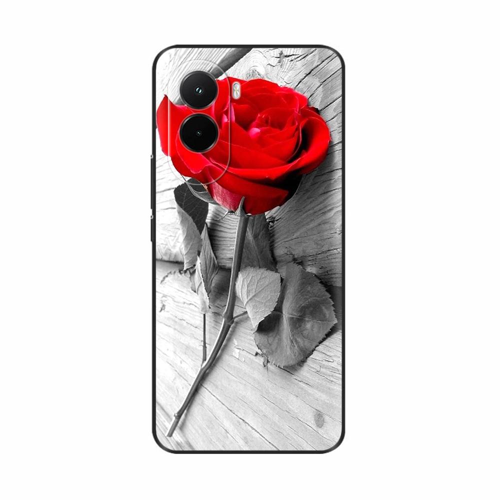 For Xiaomi Poco M7 4G Case Painting Floral Soft Silicone Protective Bumper Cover For Xiaomi Pcoc M7 Pocom7 4G Cases Capa Fundas