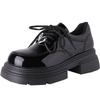 Fan Jieya Korean Single Shoes Women's 2025 Spring New Retro British Style Versatile Thick Heel Sweet Cool Black Small Leather Shoes