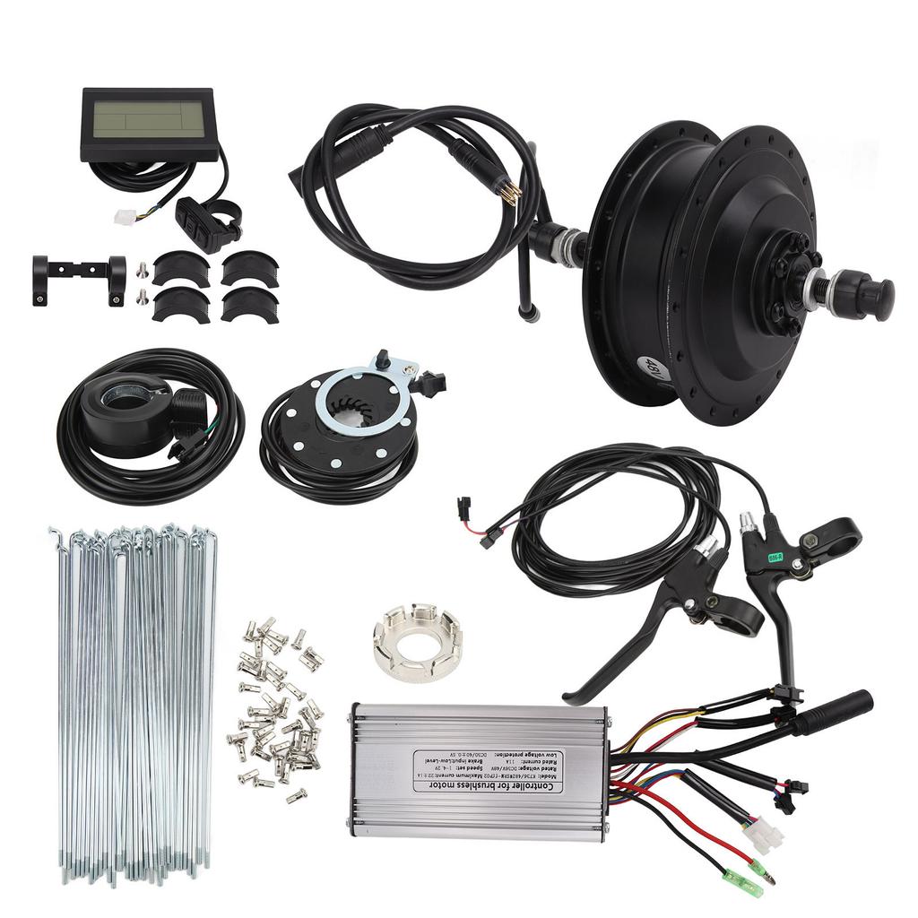 Kit di Conversione Ruota Posteriore per Bicicletta Elettrica Motore Posteriore 48V 500W Display LCD3 Kit Sensore di Assistenza alla Pedalata