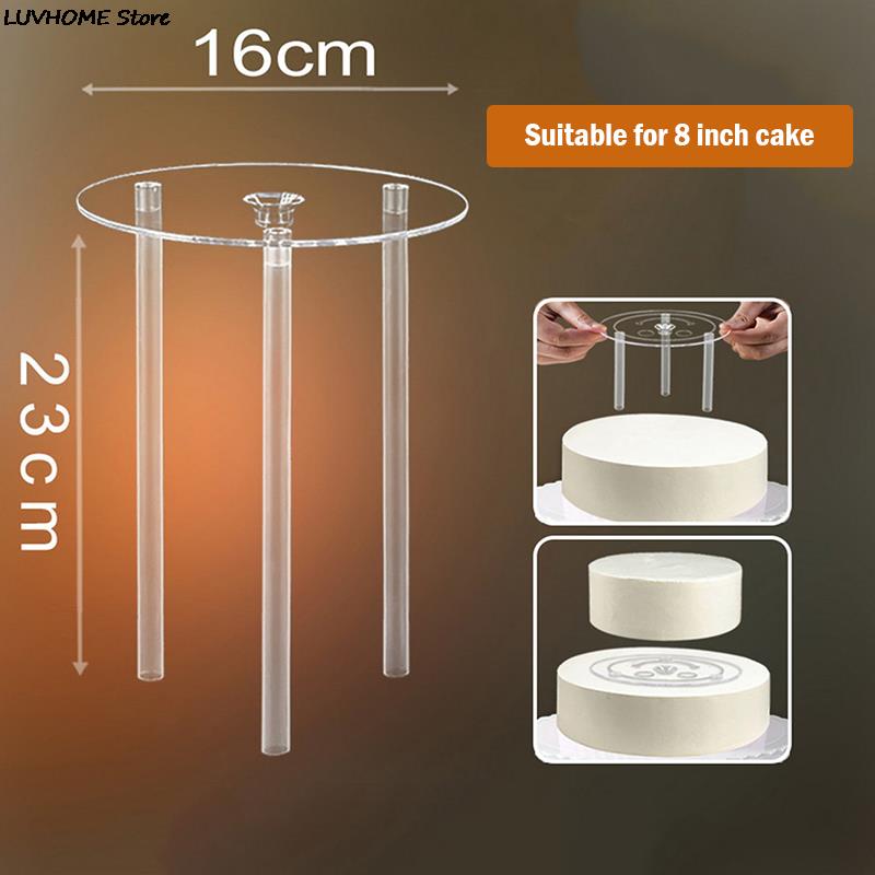 Neue 10 Stück 21cm/24cm/30cm Kuchenstäbe Weiße Kunststoff-Kuchenstützstangen Runde Stäbe Strohhalme Wiederverwendbar