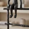 Ladder Frame Figurine with Reading Figure Sculptural for Study