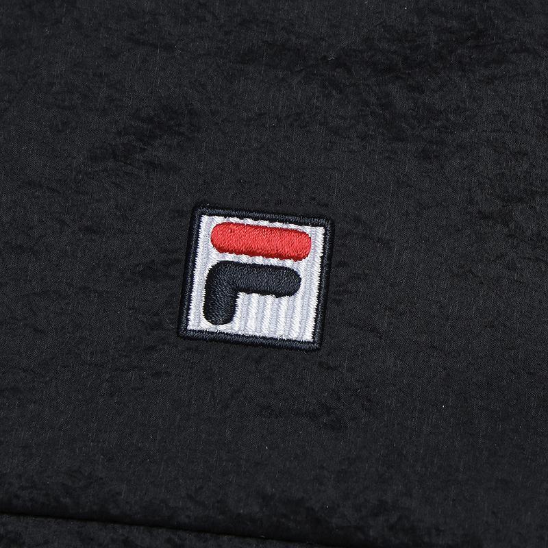 Fila White Minimalist Classic Casual Sports Versatile Hooded Woven Jacket Men Jacket Deep-Black F61M613701FBK