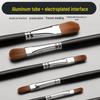 12-Piece Hog Bristle Oil Paint Brushes, Black Handles + 6-Piece Nylon Acrylic, Gouache, Watercolor Flat Brushes for Beginners