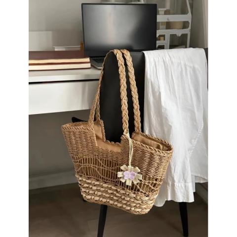 

JIAERDI Sweet Khaki Straw Woven Handbag Women Large Capacity Hollow Out Shoulder Bags Ladies Travel Beach Vacation Tote Bag 2025 37x24x10cm хаки