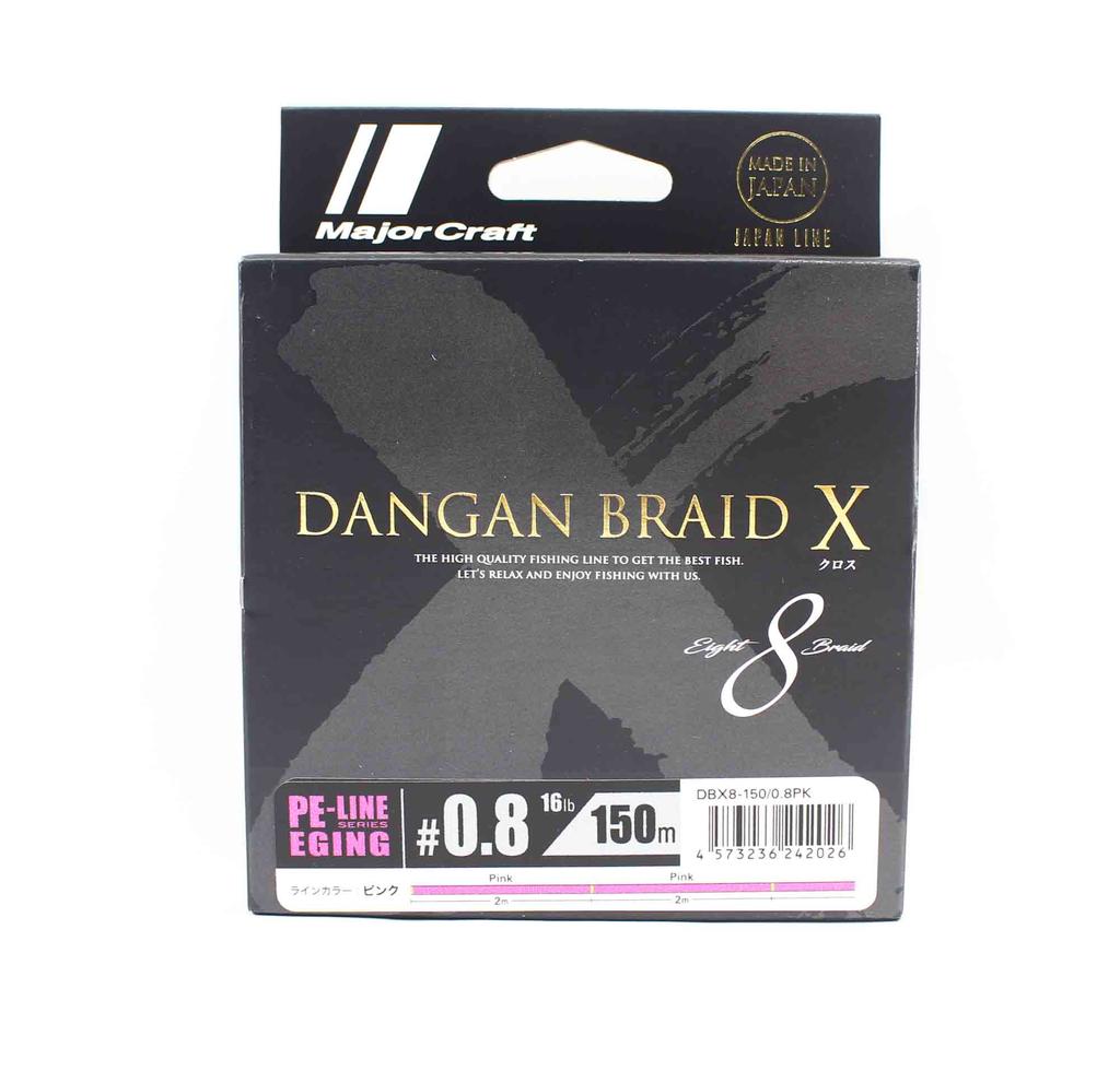 Major Craft Dangan Braid X Line X8 150m P.E 0.8 Pink DBXE8-150/0.8PK (2026)