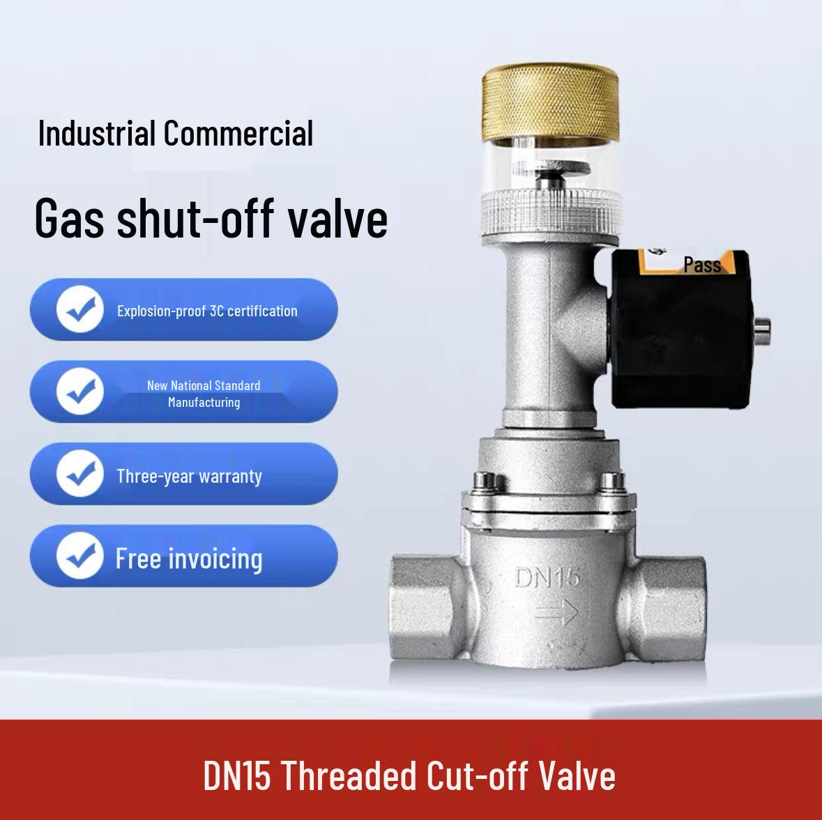 Газовый сигнализатор для коммерческой кухни с автоматическим запорным электромагнитным клапаном